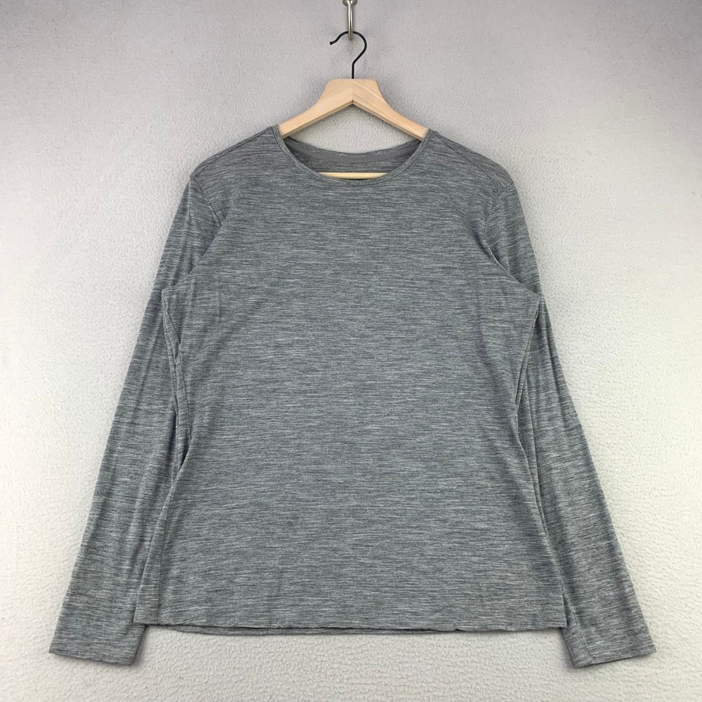 Seg'ments Merino Wool Baselayer Top Women XL Gray Long Sleeve Performance Shirt
